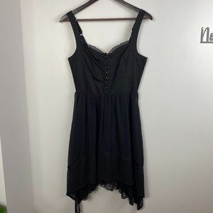 Hot Topic - Black Corset Midi Skater Dress